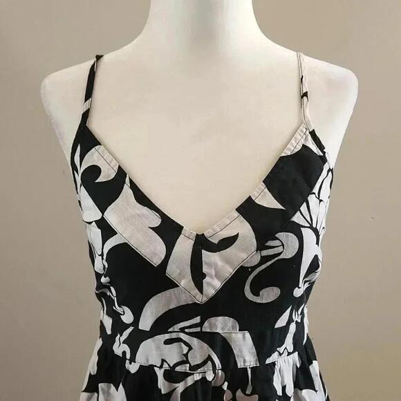 Old Navy Black And White Flower Pattern Speghatti Strap Dress Us S - Picture 3 of 11